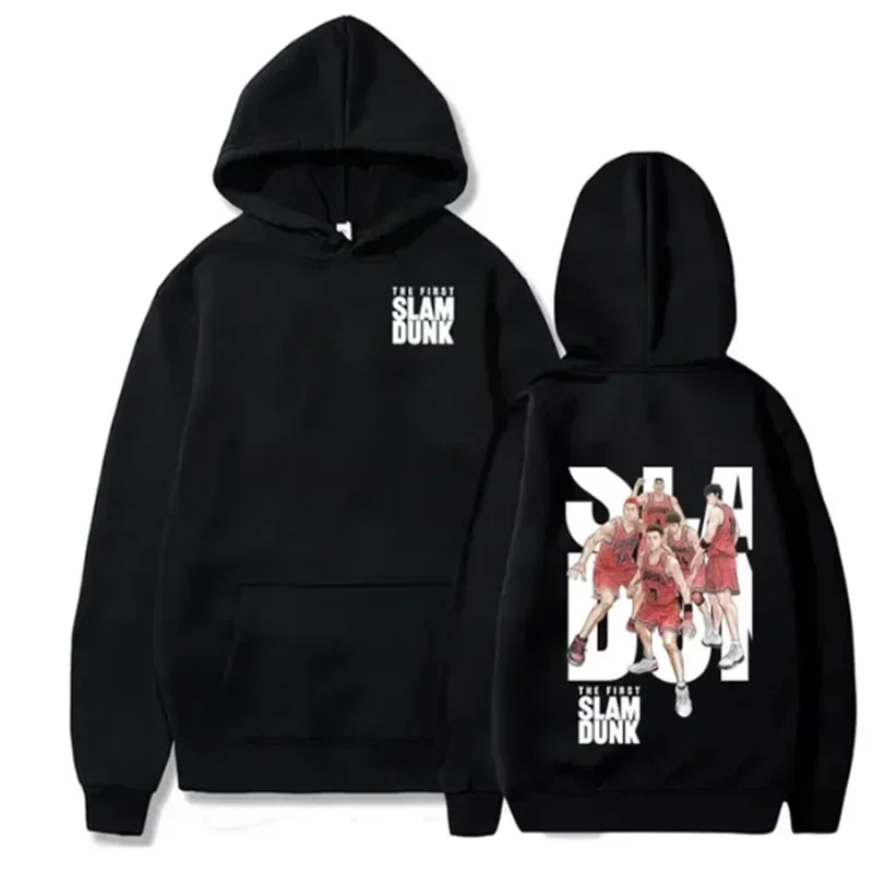 Anime Slam Dunk Hoodies Casual Com Capuz Streetwear Hip Hop Moletons Sakuragi Hanamichi Print Tops Plussize
