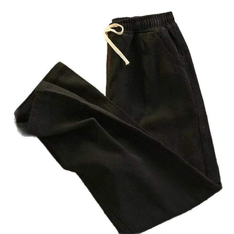 2025 New Streetwear Loose Jeans Men Korean Style Fashion Loose Straight Wide Leg Pants Men's Brand Clothing Black Light Blue