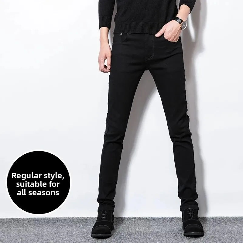 Ripped Denim Jeans Men's Spring New Sle Heavyweight Vintage Casual Long Pants American High Street Loose Straight Leg Pants