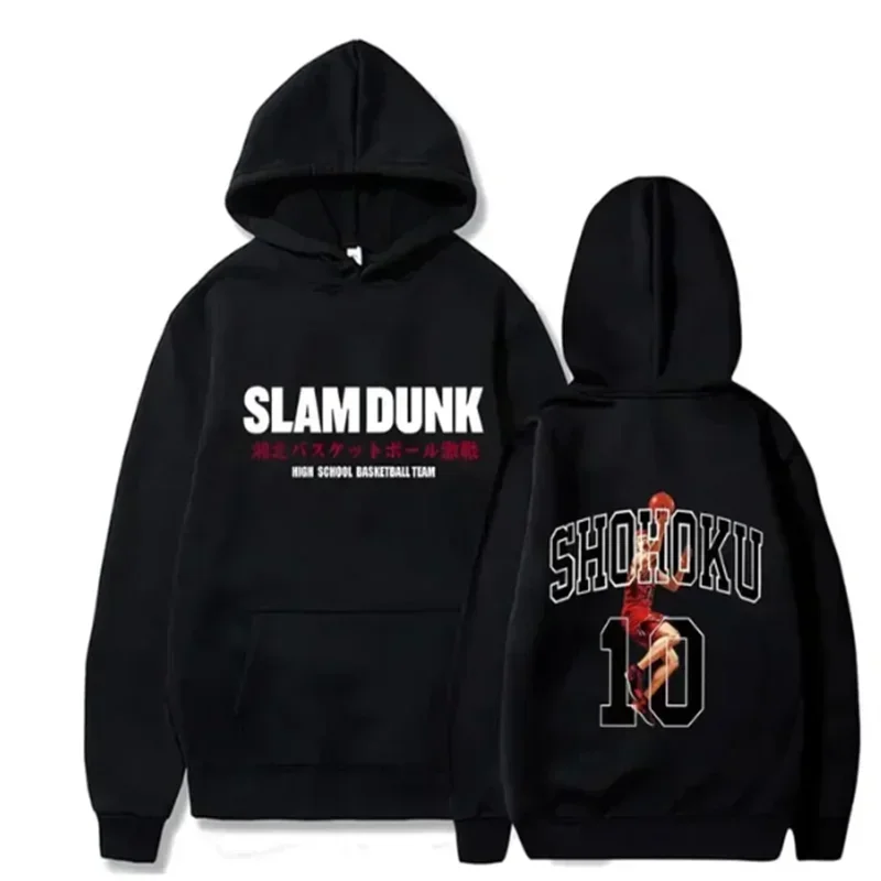 Anime Slam Dunk Hoodies Casual Com Capuz Streetwear Hip Hop Moletons Sakuragi Hanamichi Print Tops Plussize