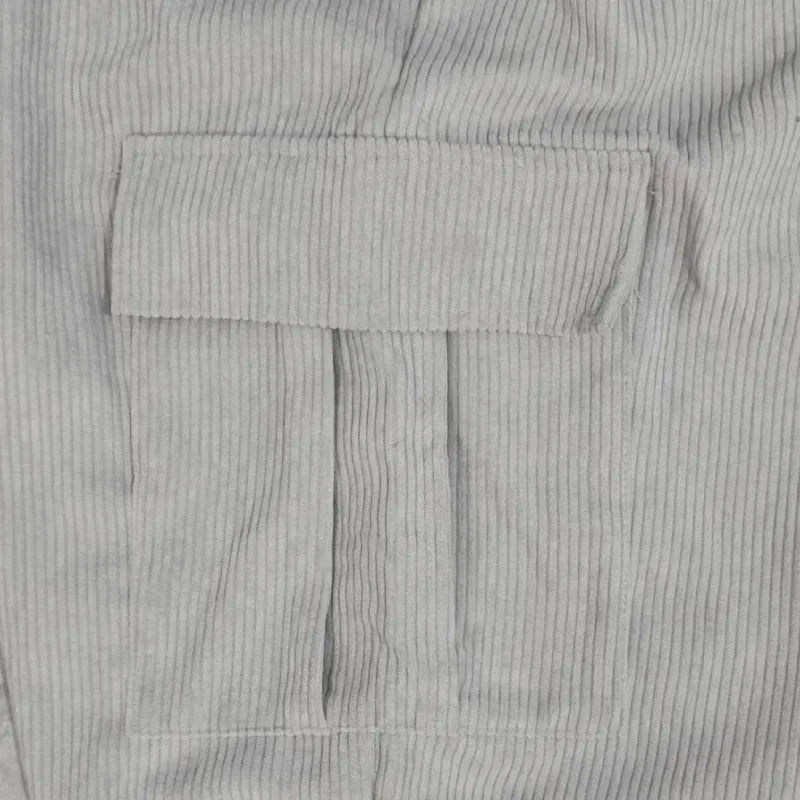 Men's Retro American Corduroy Casual Trousers 2025 Loose Fit Multi-Pocket Straight Leg for Comfortable Wear